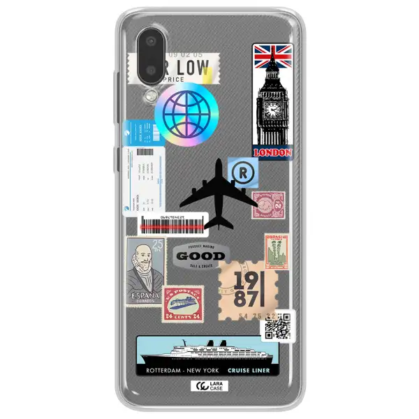 Stamp Stickers Samsung A02 Clear TPU Case