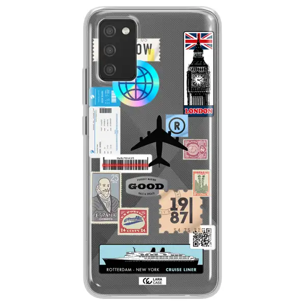 Stamp Stickers Samsung A02S Clear TPU Case