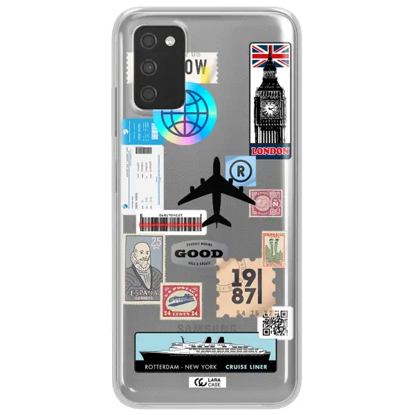 Stamp Stickers Samsung A03S Clear TPU Case