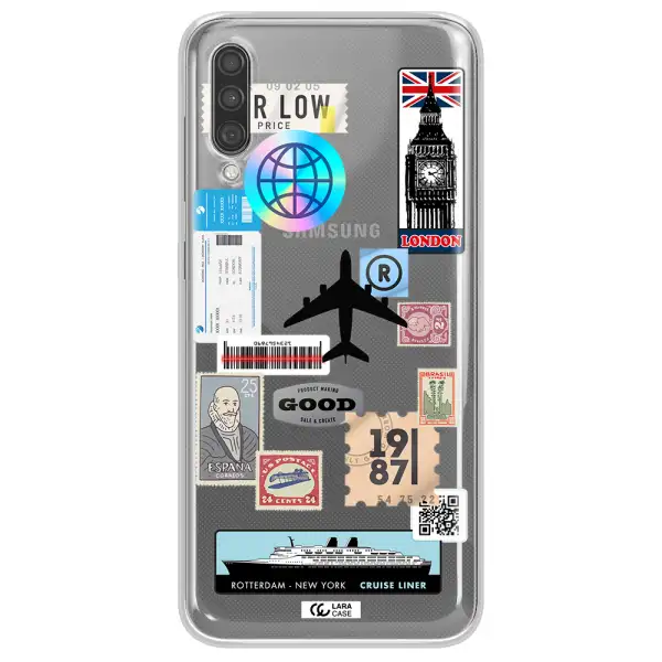 Stamp Stickers Samsung A30S Clear TPU Case