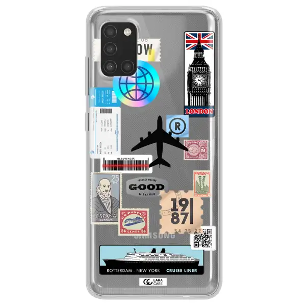 Stamp Stickers Samsung A31 Clear TPU Case