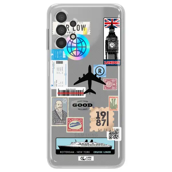 Stamp Stickers Samsung A32 4G Clear Tpu Case