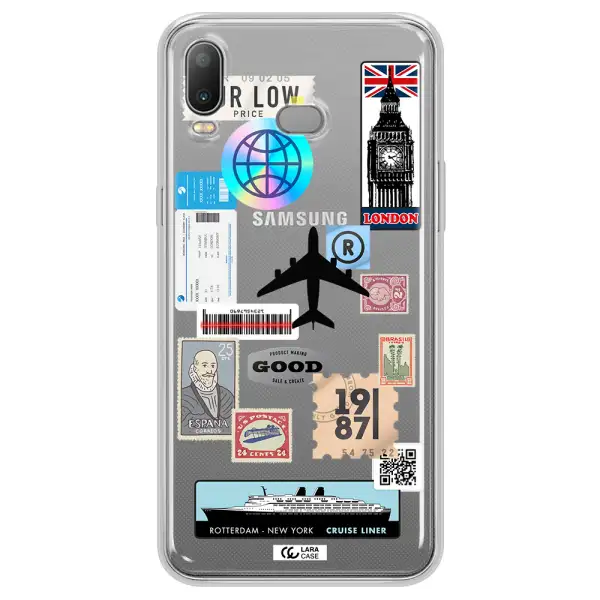 Stamp Stickers Samsung A6S Clear TPU Case