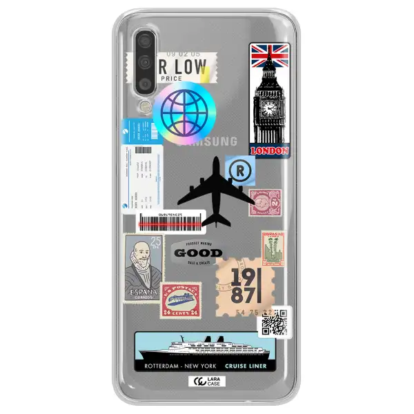 Stamp Stickers Samsung A70S Clear Tpu Case