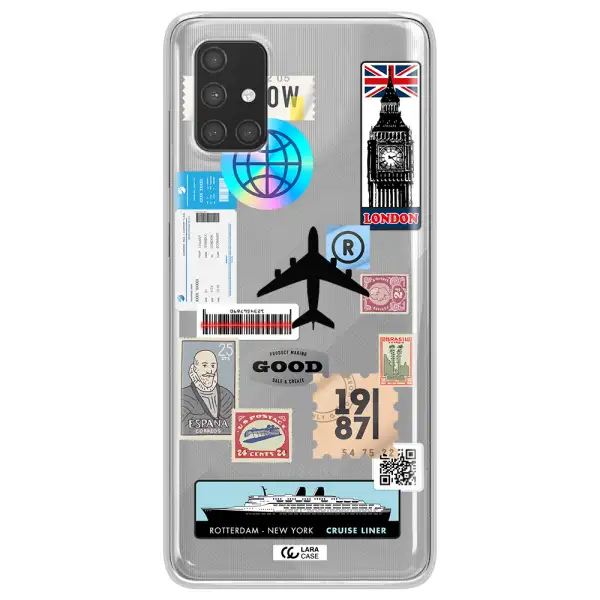 Stamp Stickers Samsung A71 Clear TPU Case
