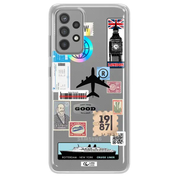 Stamp Stickers Samsung A72 Clear TPU Case