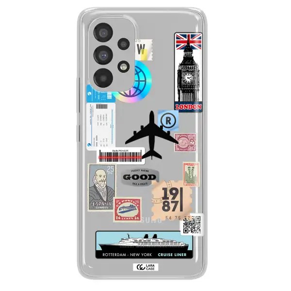Stamp Stickers Samsung A73 Clear TPU Case