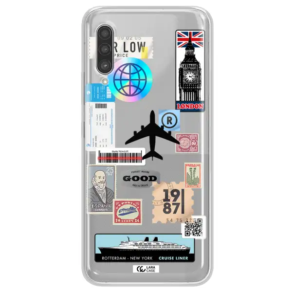 Stamp Stickers Samsung A90 Clear TPU Case