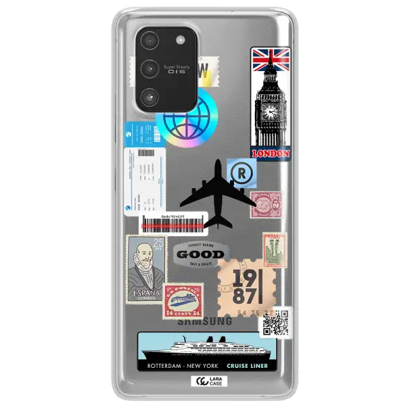Stamp Stickers Samsung A91 Clear TPU Case