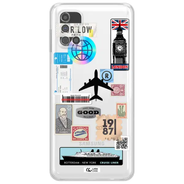 Stamp Stickers Samsung M31S Clear TPU Case