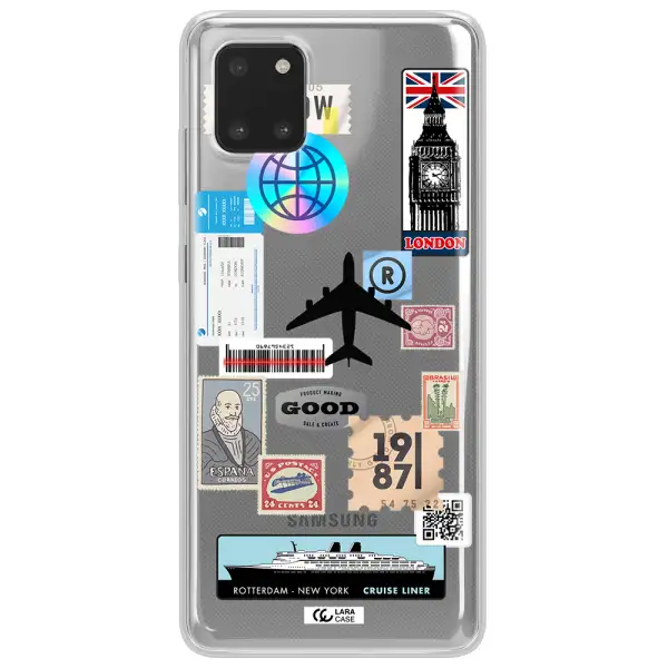 Stamp Stickers Samsung Note 10 Lite Clear TPU Case