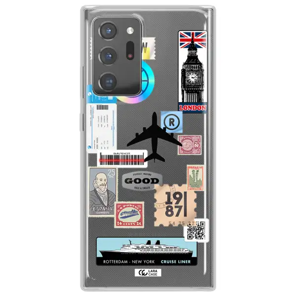 Stamp Stickers Samsung Note 20 Ultra Clear TPU Case