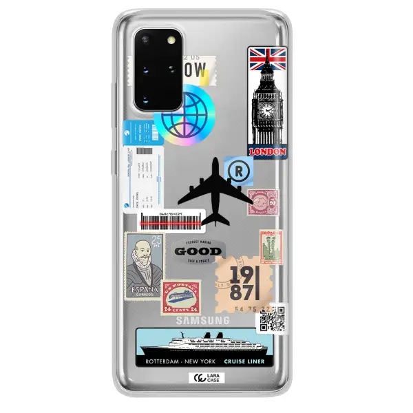 Stamp Stickers Samsung S 20 Plus Clear TPU Case