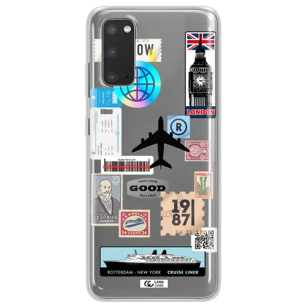 Stamp Stickers Samsung S20 Clear TPU Case