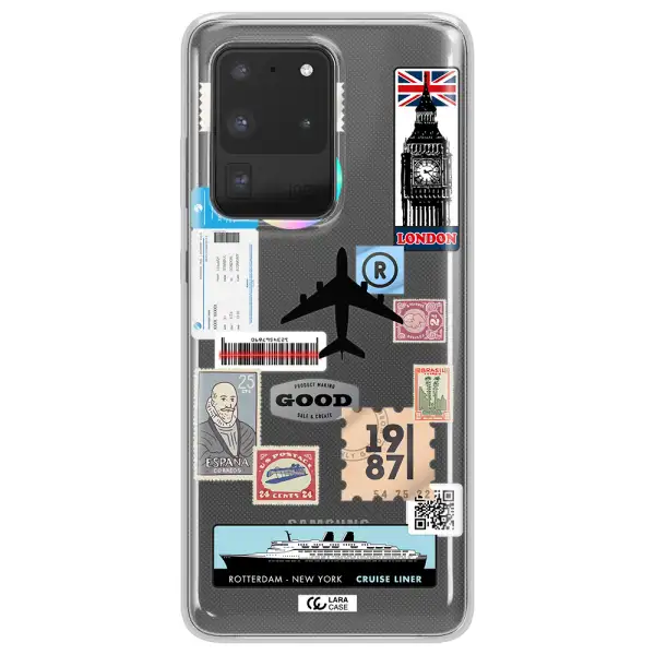 Stamp Stickers Samsung S20 Ultra Clear TPU Case