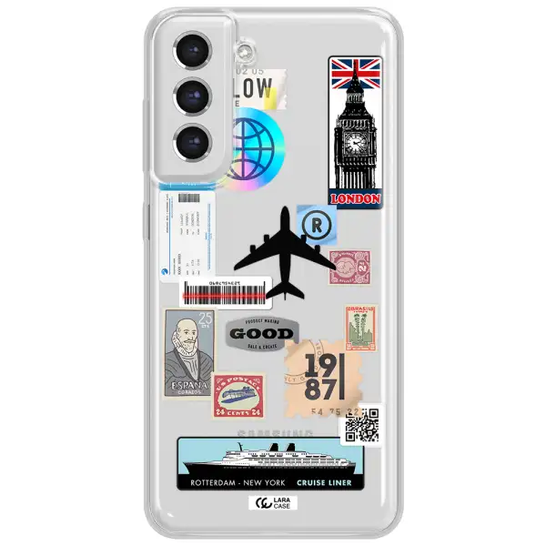 Stamp Stickers Samsung S21 Fe Clear Tpu Case