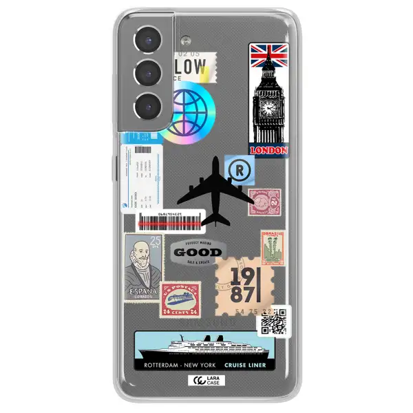 Stamp Stickers Samsung S21 Plus Clear TPU Case