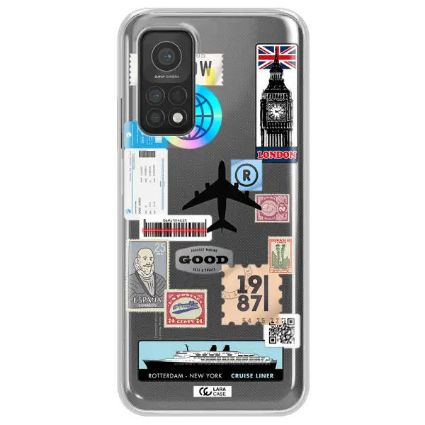 Stamp Stickers Xiaomi Mi 10T Clear TPU Case