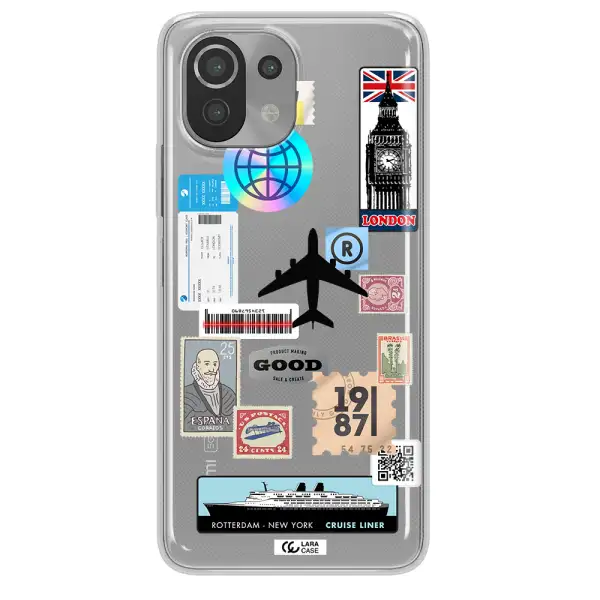 Stamp Stickers Xiaomi Mi 11 Lite Clear TPU Case