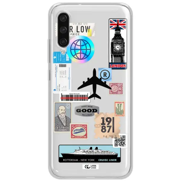 Stamp Stickers Xiaomi Mi A3 Clear Tpu Case