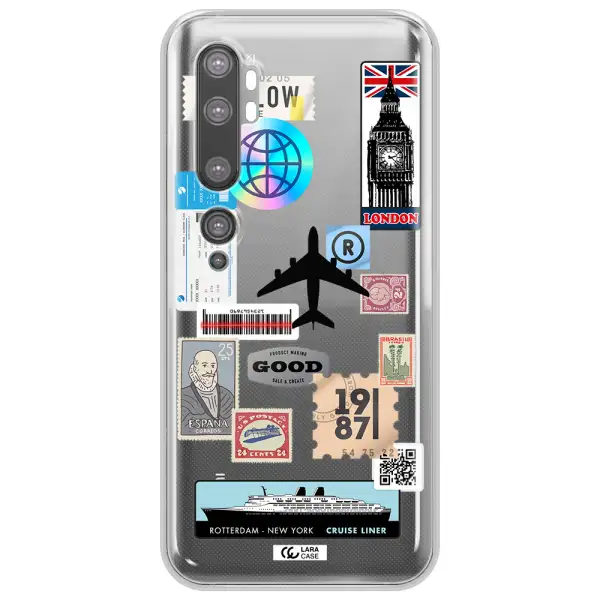 Stamp Stickers Xiaomi Mi Note 10 Clear TPU Case
