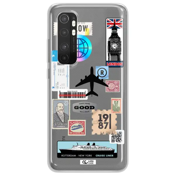 Stamp Stickers Xiaomi Mi Note 10 Lite Clear TPU Case