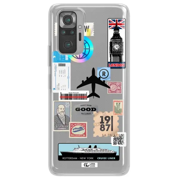 Stamp Stickers Xiaomi Note 10 Pro Clear TPU Case