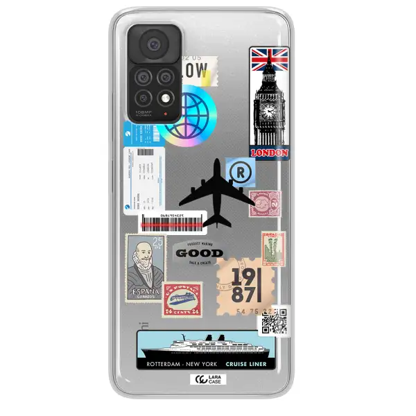 Stamp Stickers Xiaomi Note 11 Pro Clear TPU Case