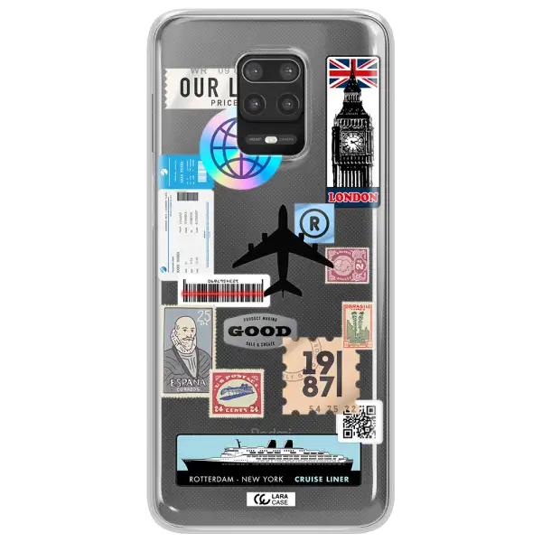 Stamp Stickers Xiaomi Note 9S Clear TPU Case