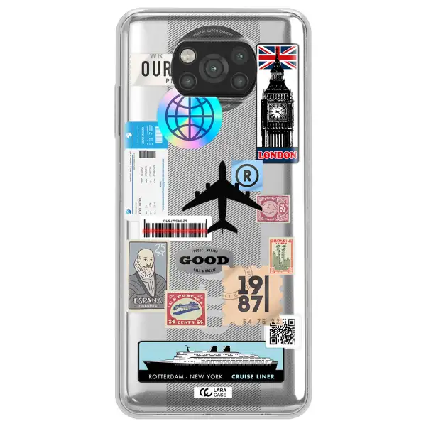 Stamp Stickers Xiaomi Poco X3 Clear TPU Case