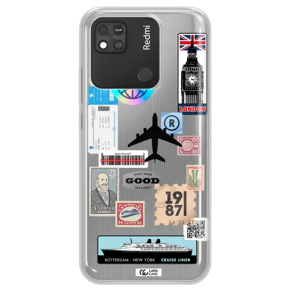 Stamp Stickers Xiaomi Redmi 10A Clear TPU Case