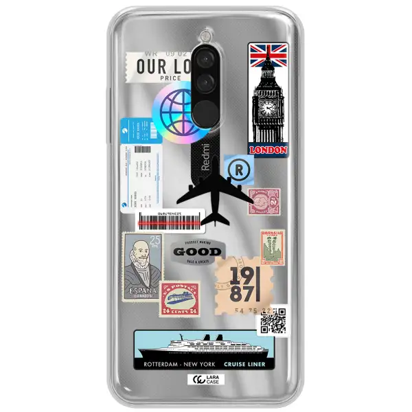 Stamp Stickers Xiaomi Redmi 8 Clear Tpu Case