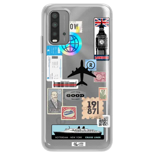 Stamp Stickers Xiaomi Redmi 9T Clear TPU Case