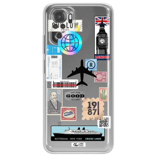 Stamp Stickers Xiaomi Redmi Note 10S Clear Tpu Case