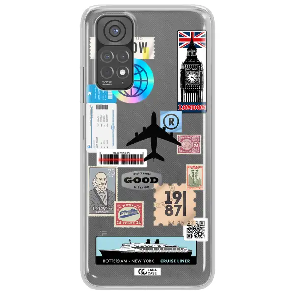 Stamp Stickers Xiaomi Redmi Note 11 Clear TPU Case