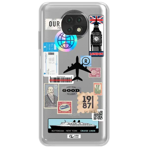 Stamp Stickers Xiaomi Redmi Note 9T Clear Tpu Case