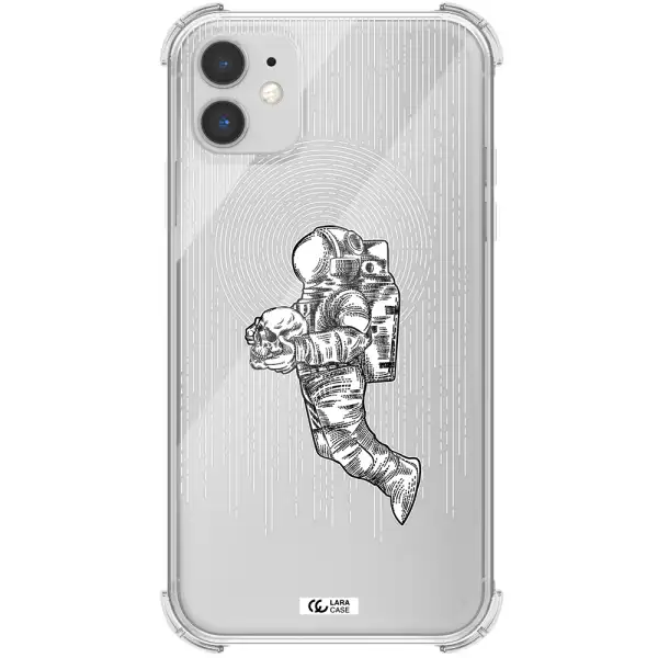 Astronaut Holding A Skull Apple iPhone 11 Clear PC Case