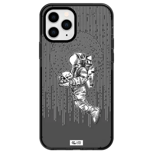 Astronaut Holding A Skull Apple iPhone 11 pro impact Smoke Black Case