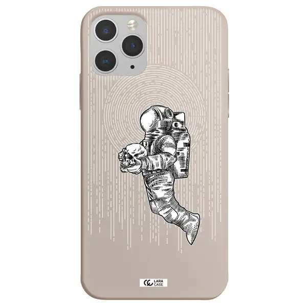 Astronaut Holding A Skull Apple iPhone 11 pro Silicone Stone Case