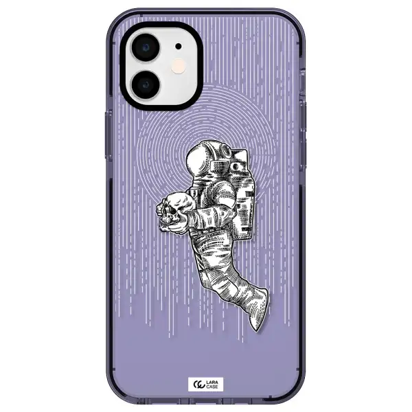 Astronaut Holding A Skull Apple iPhone 12 impact Lilac Case