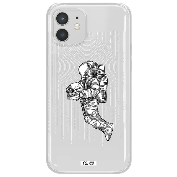 Astronaut Holding A Skull Apple iPhone 12 mini Clear TPU Case