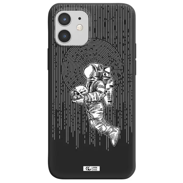 Astronaut Holding A Skull Apple iPhone 12 mini Silicone black Case