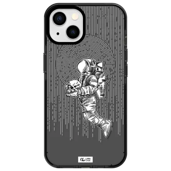 Astronaut Holding A Skull Apple iPhone 13 impact Smoke Black Case
