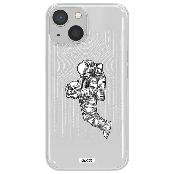 Astronaut Holding A Skull Apple iPhone 13 mini Clear TPU Case