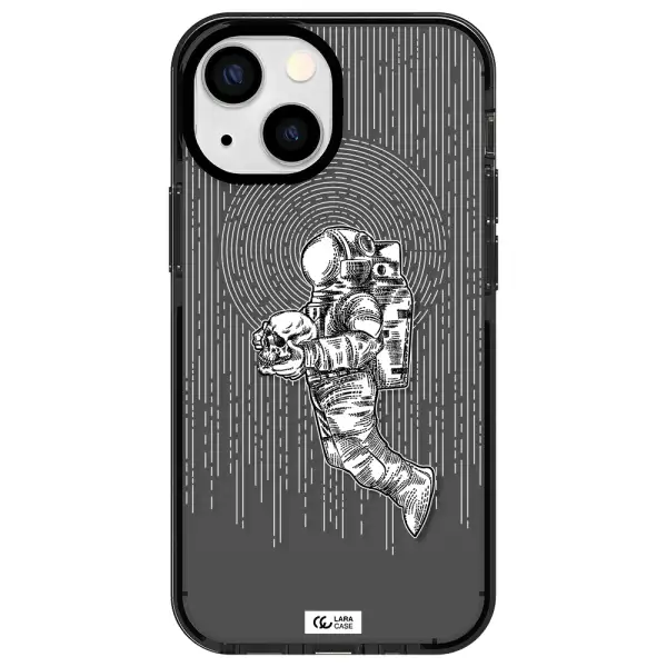 Astronaut Holding A Skull Apple iPhone 13 mini impact Smoke Black Case