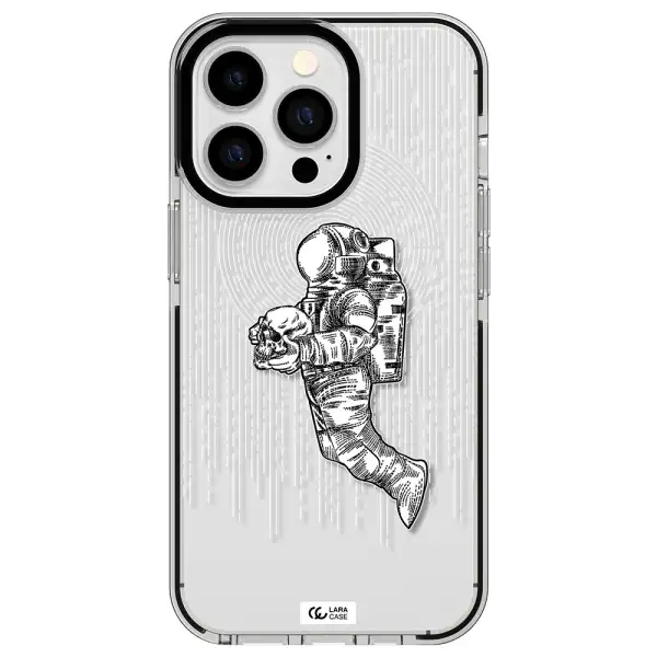 Astronaut Holding A Skull Apple iPhone 13 Pro impact black border Case