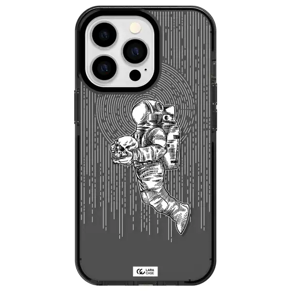 Astronaut Holding A Skull Apple iPhone 13 Pro impact Smoke Black Case