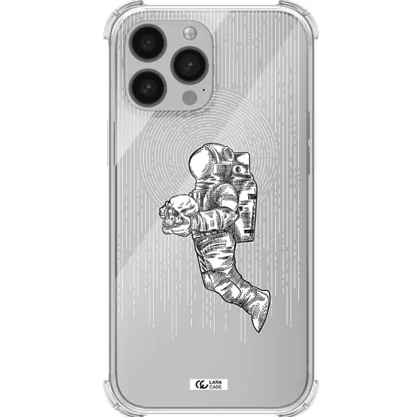 Astronaut Holding A Skull Apple iPhone 13 Pro Max Clear PC Case