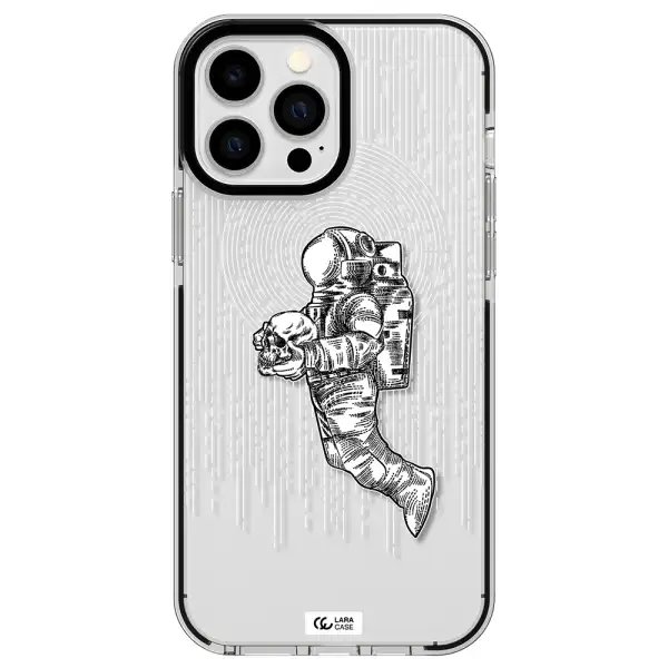 Astronaut Holding A Skull Apple iPhone 13 Pro Max impact black border Case