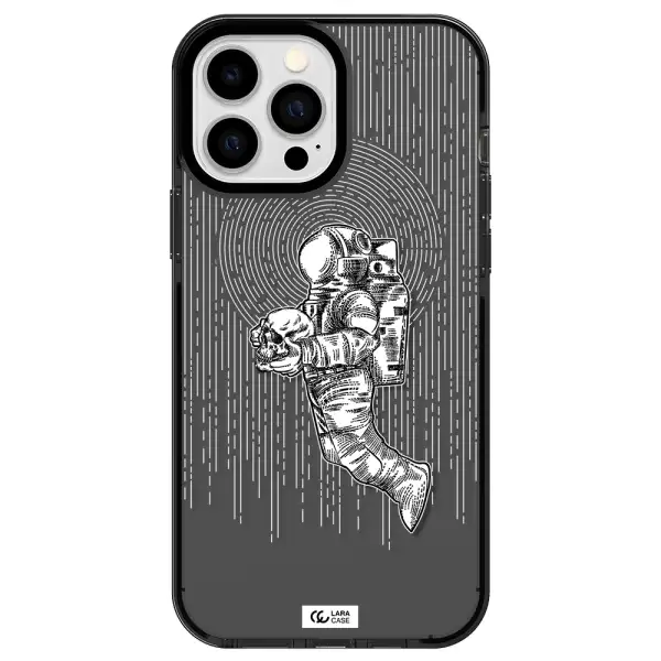 Astronaut Holding A Skull Apple iPhone 13 Pro Max impact Smoke Black Case